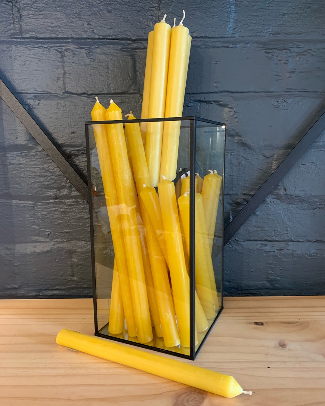 24cm beeswax candles