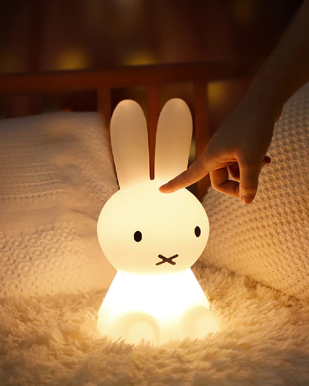 3D remote bunny night light