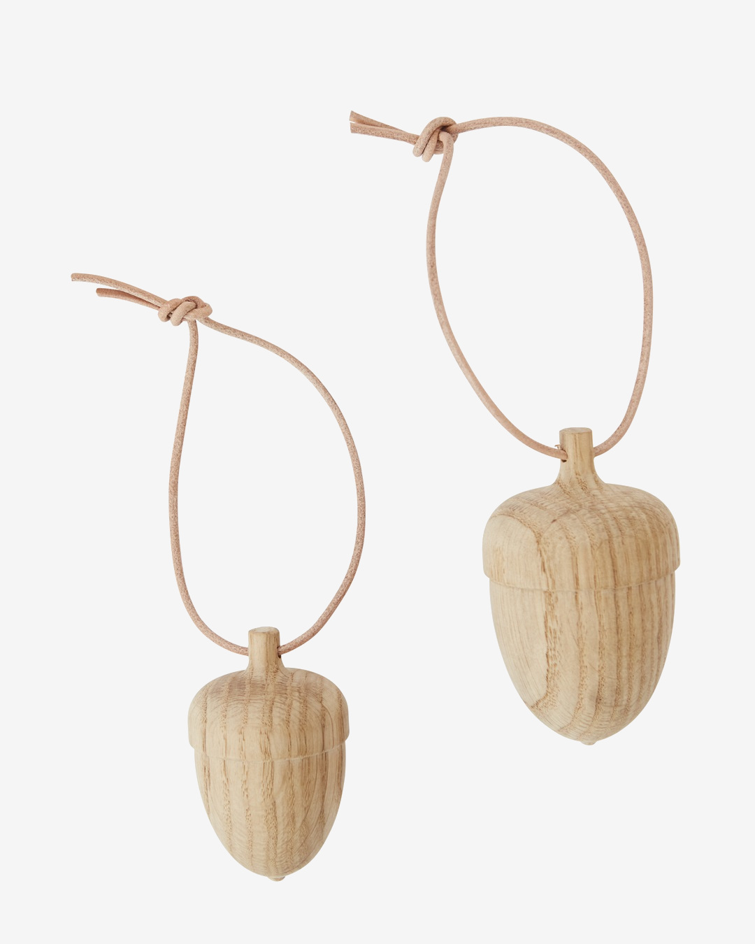 Acorn Set of 2 Natural Wood