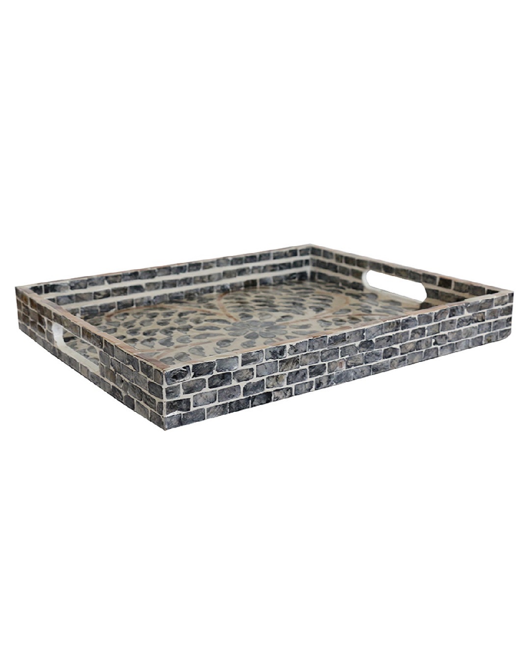 Algiers black and ivory tray