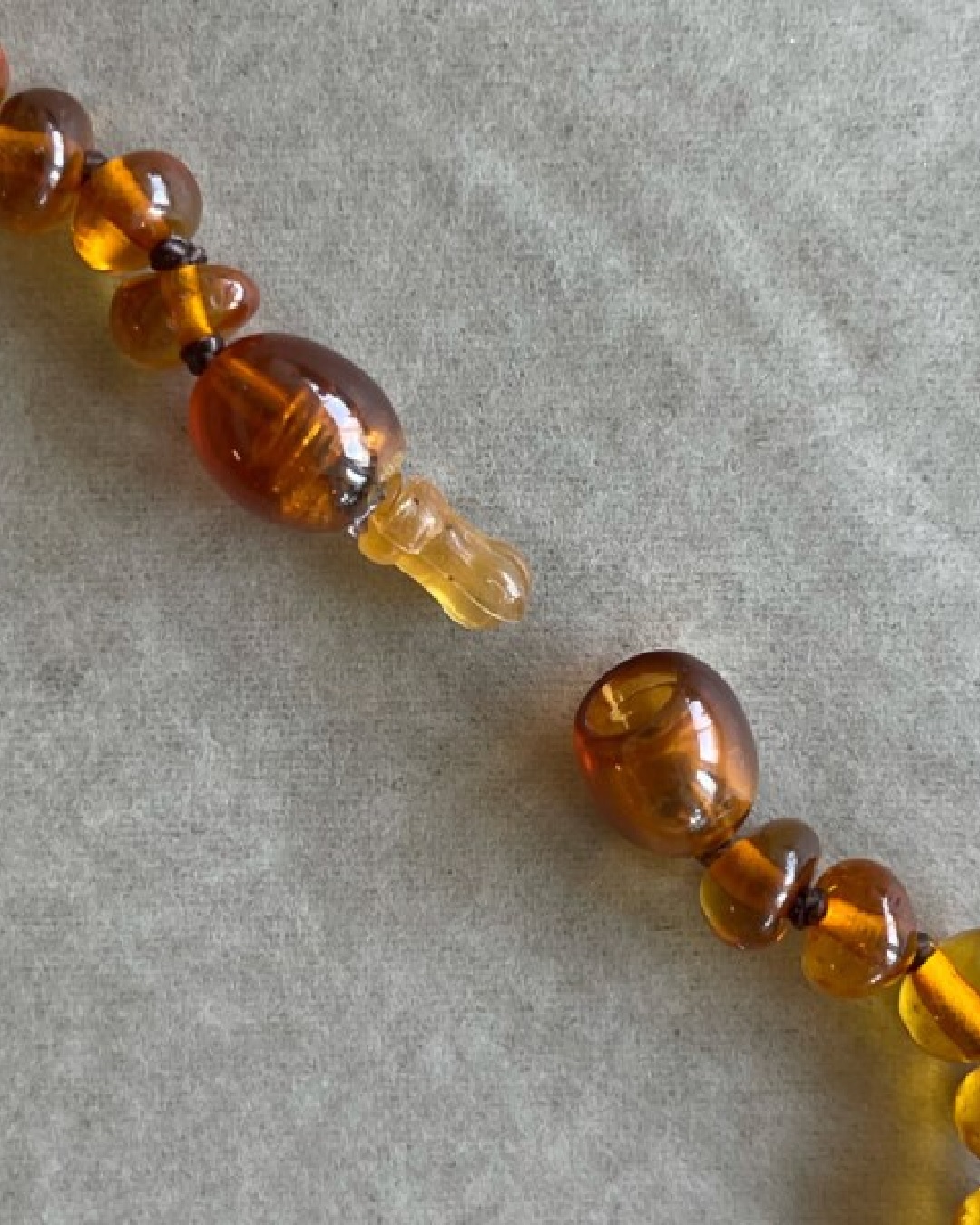 Amber teething necklace