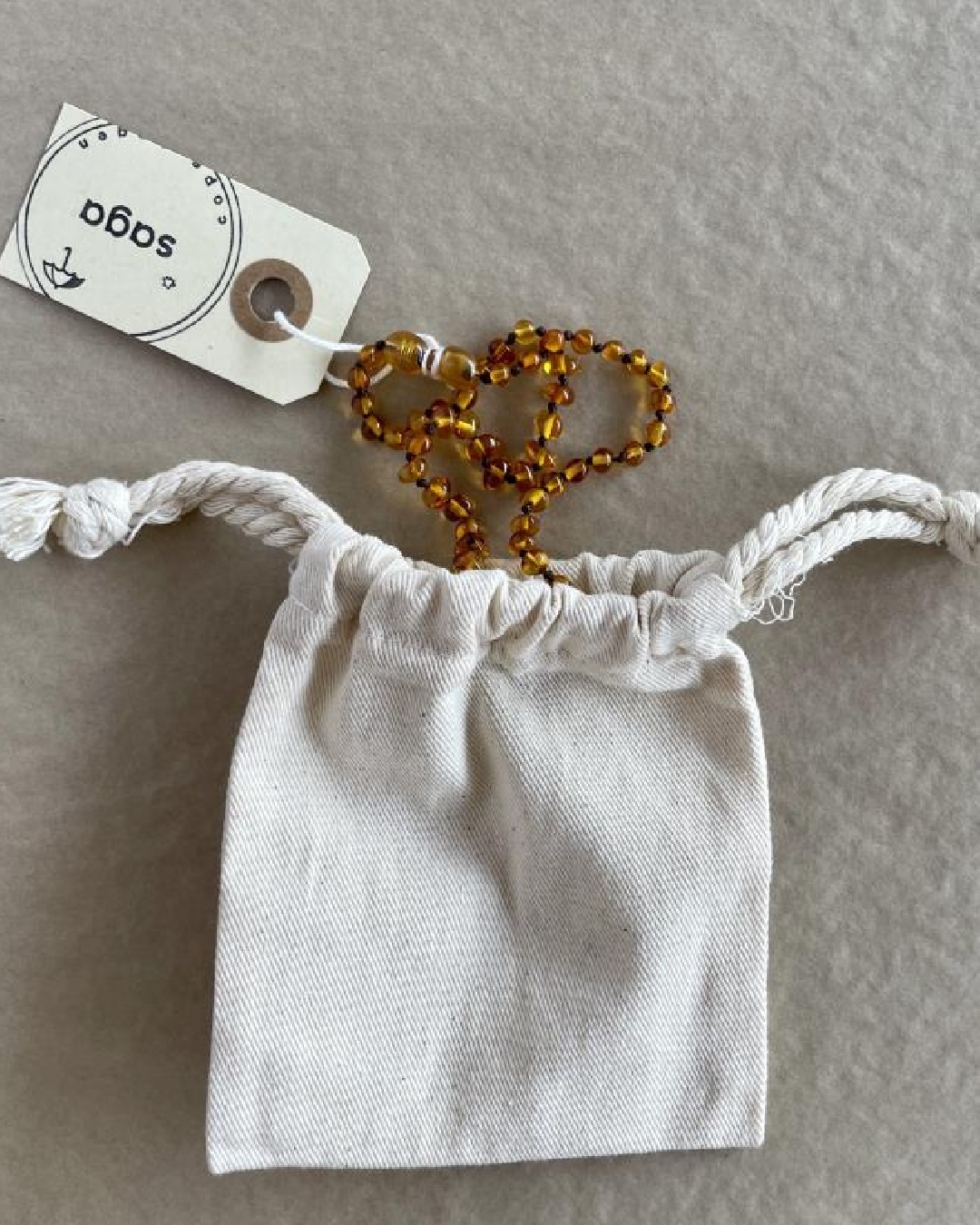 Amber teething necklace