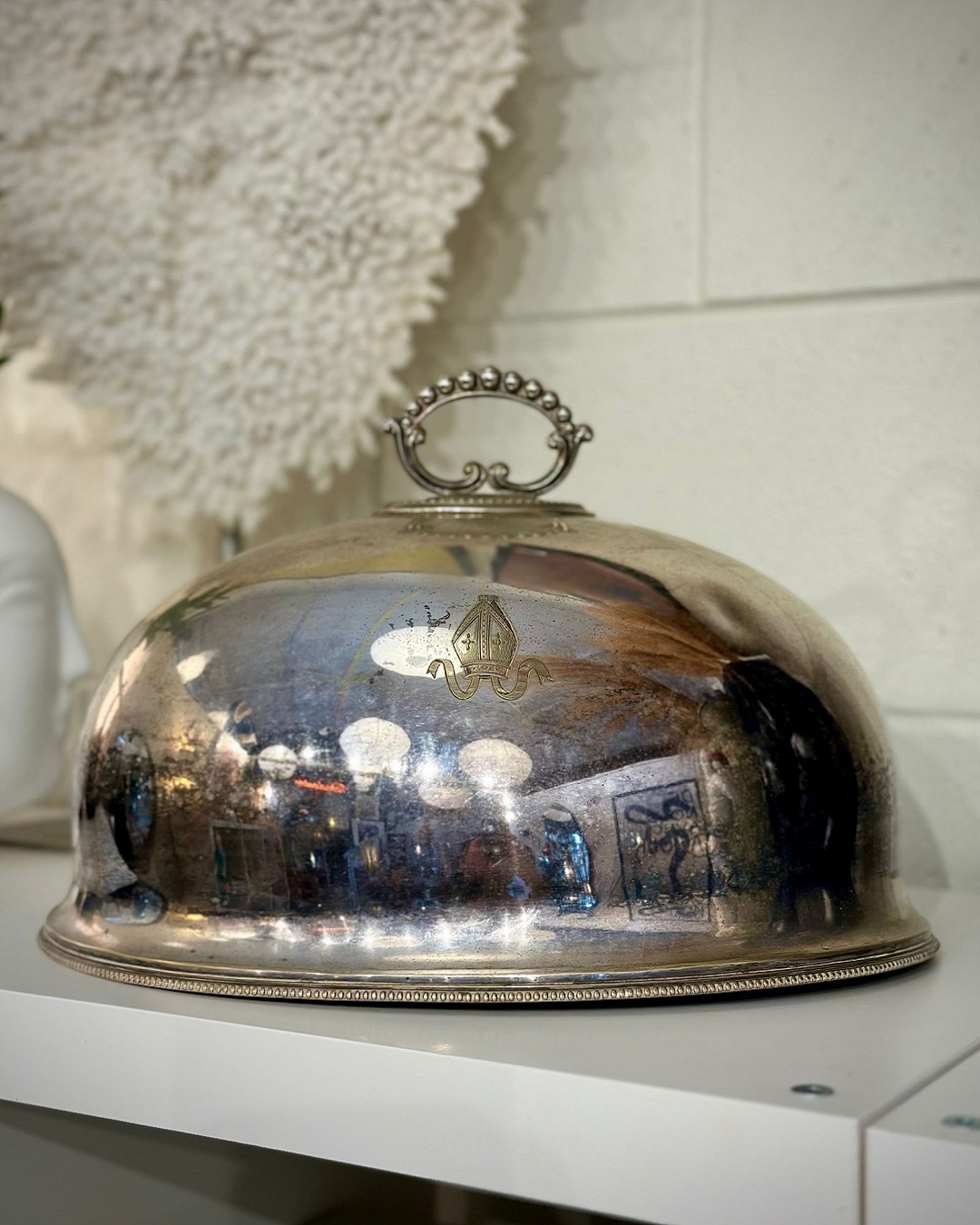 Antique meat metal dome