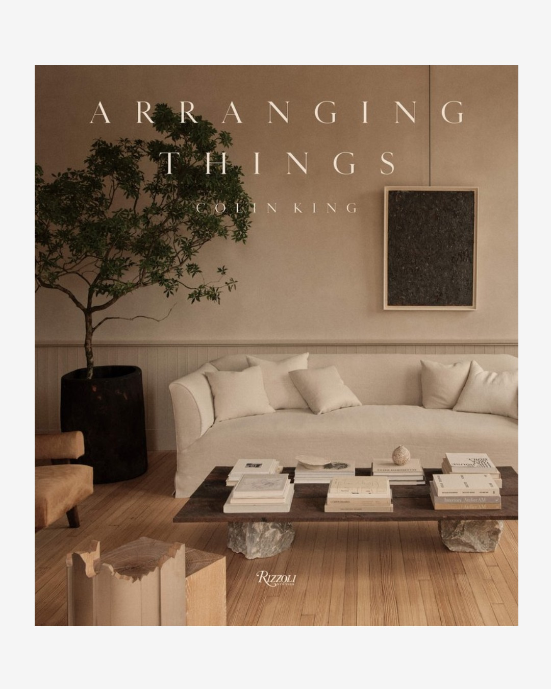 Arranging things book with lounge on cover