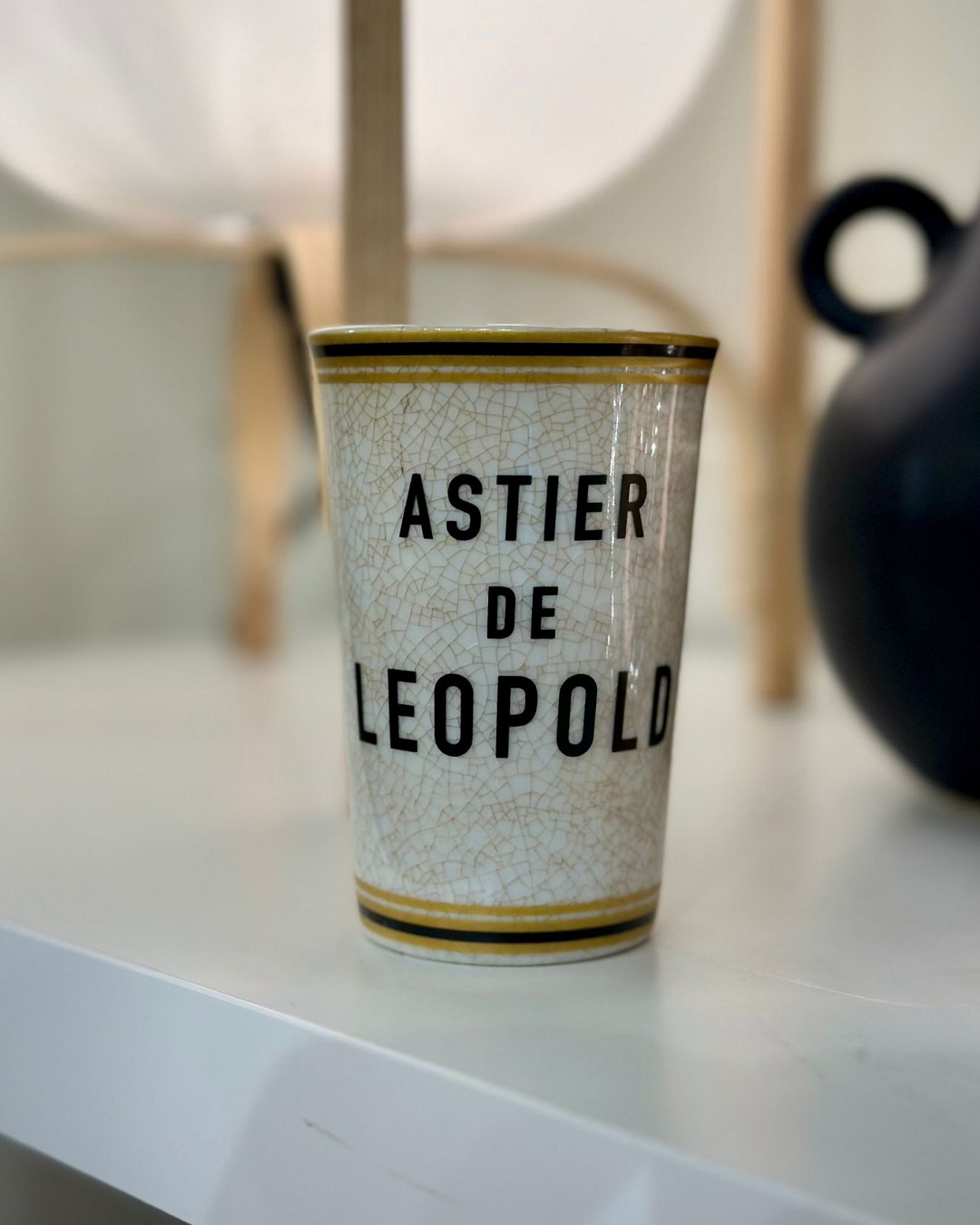 Astier de leopald cup on shelf