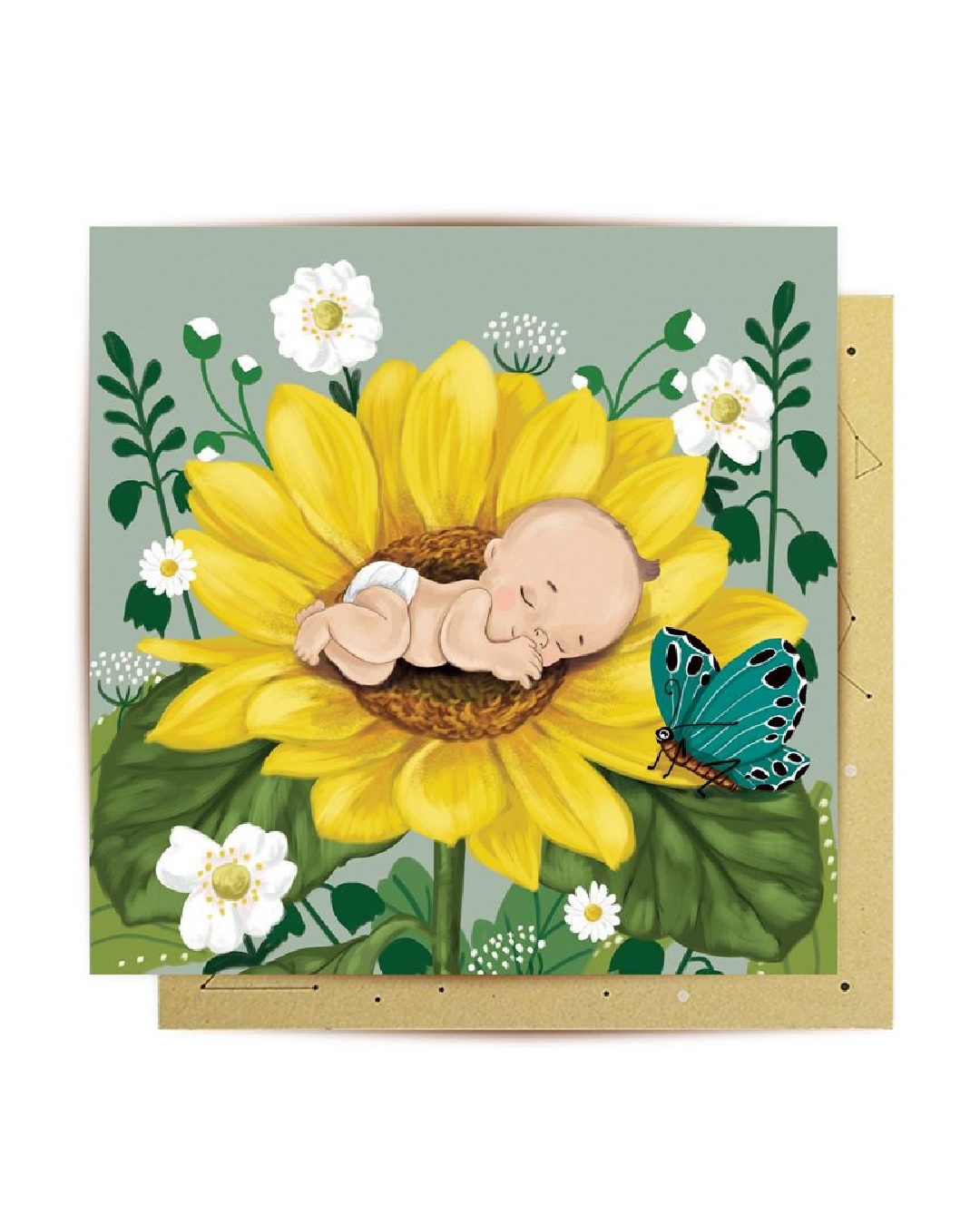 Baby in a yellow flower