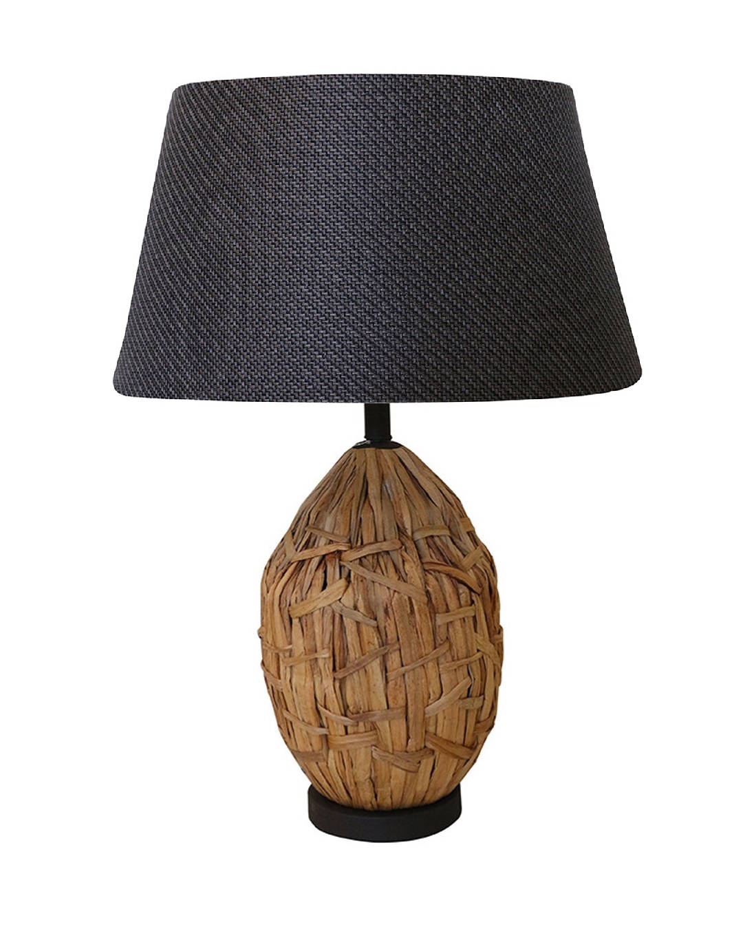 Bali bamboo lamp and black woven shade