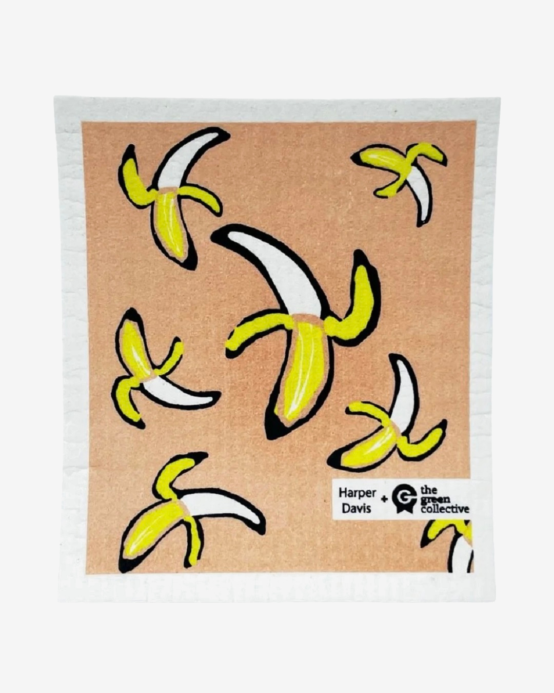 Dish cloth with bananas on it