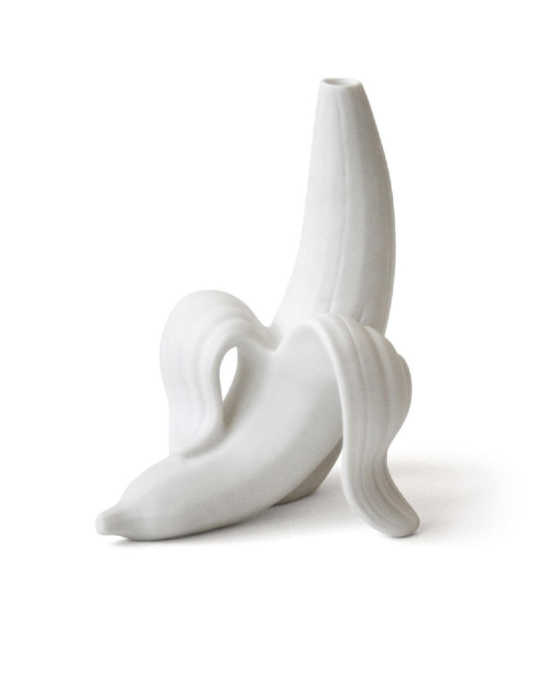Banana vase in white