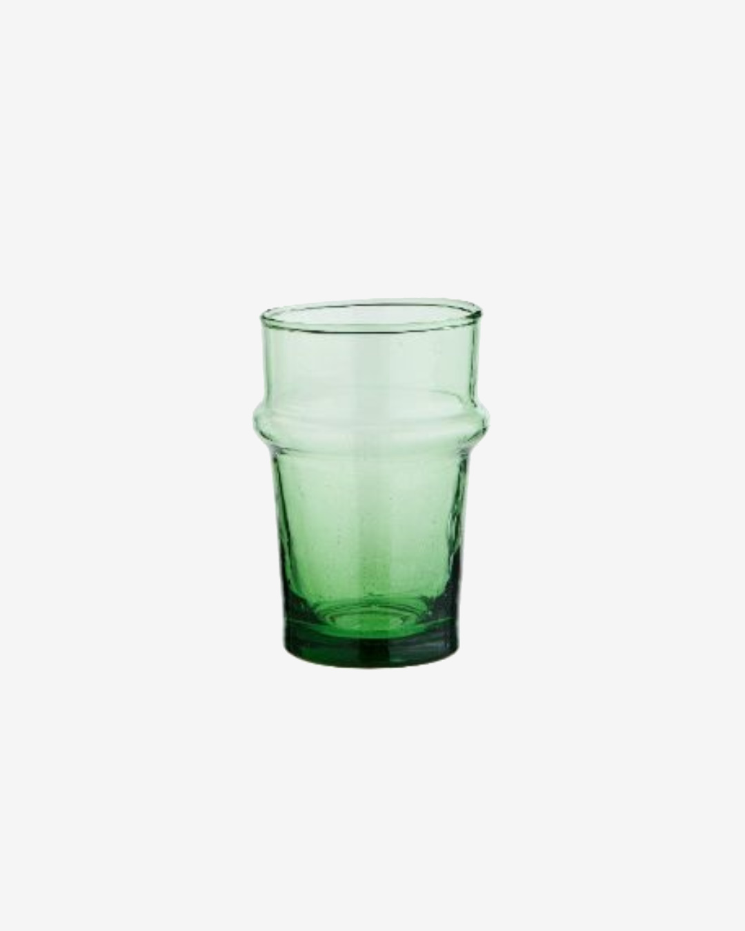 Green glass drinking glass