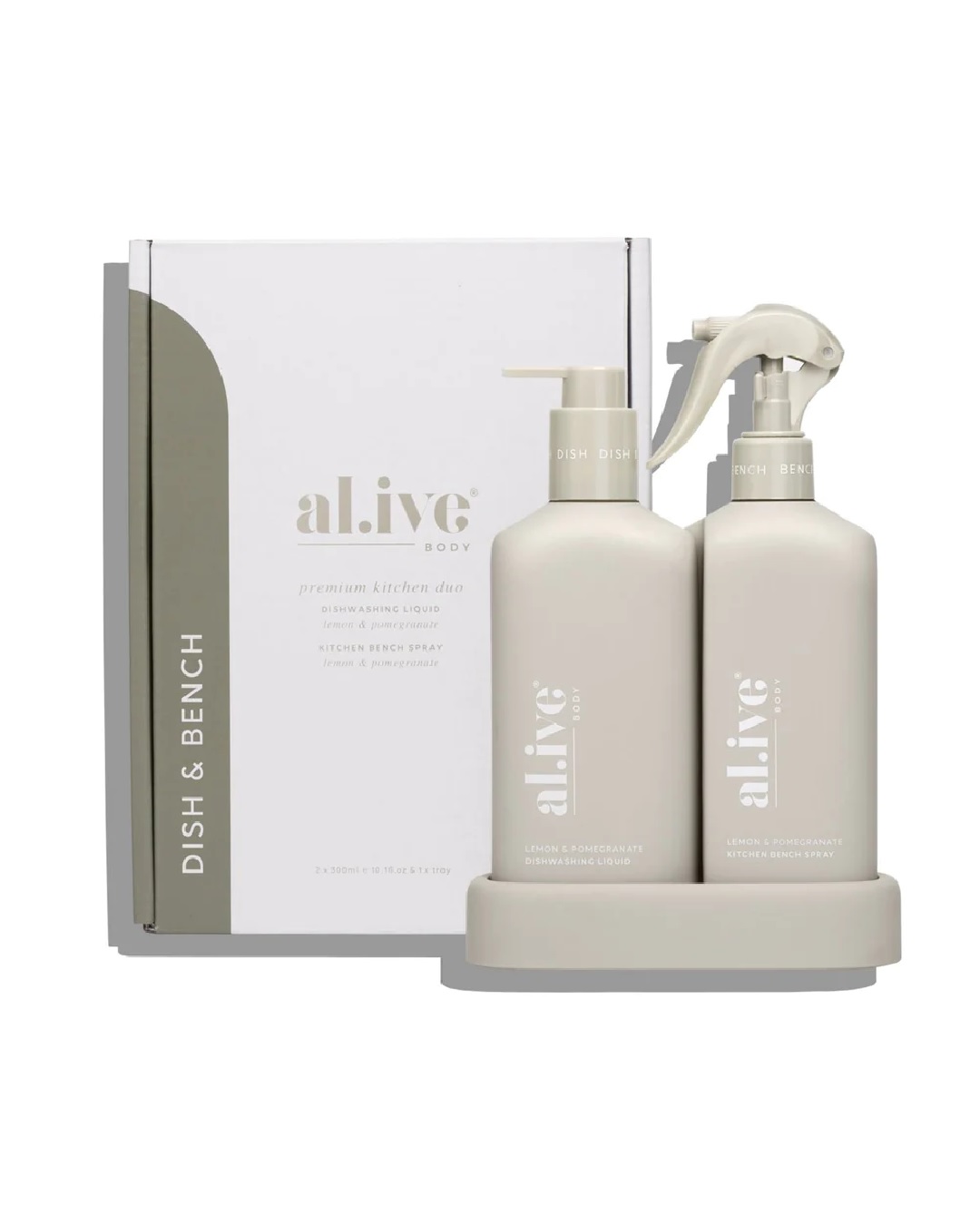 Bench spray and dish liquid lemon and pomegranate Al.ive body