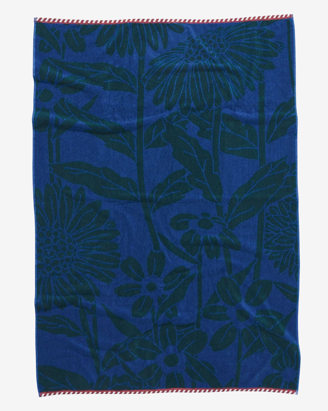 Blue and green bath towel