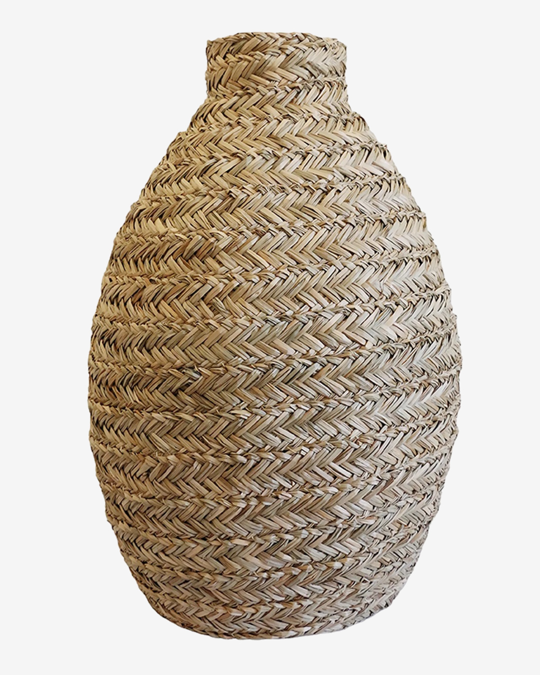 Seagrass woven urn basket