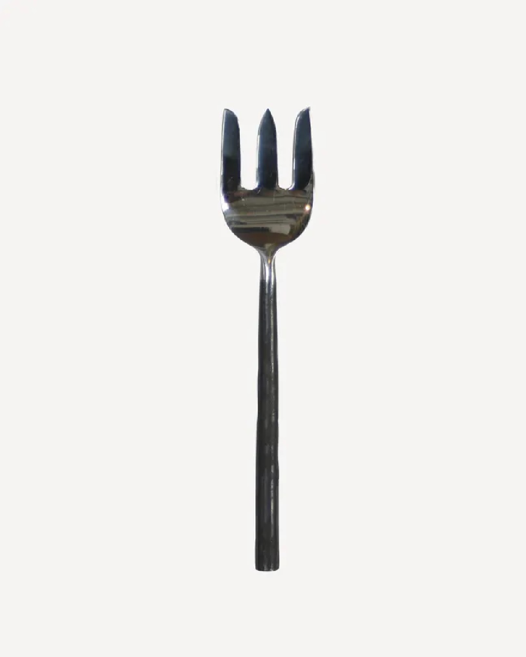 Black Handle Serving Spoon and Fork