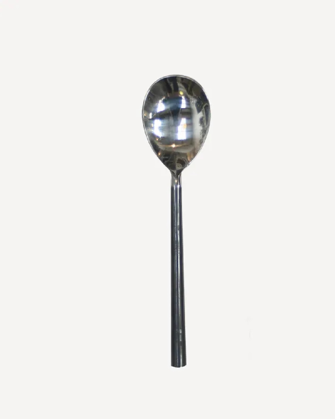 Black Handle Serving Spoon and Fork