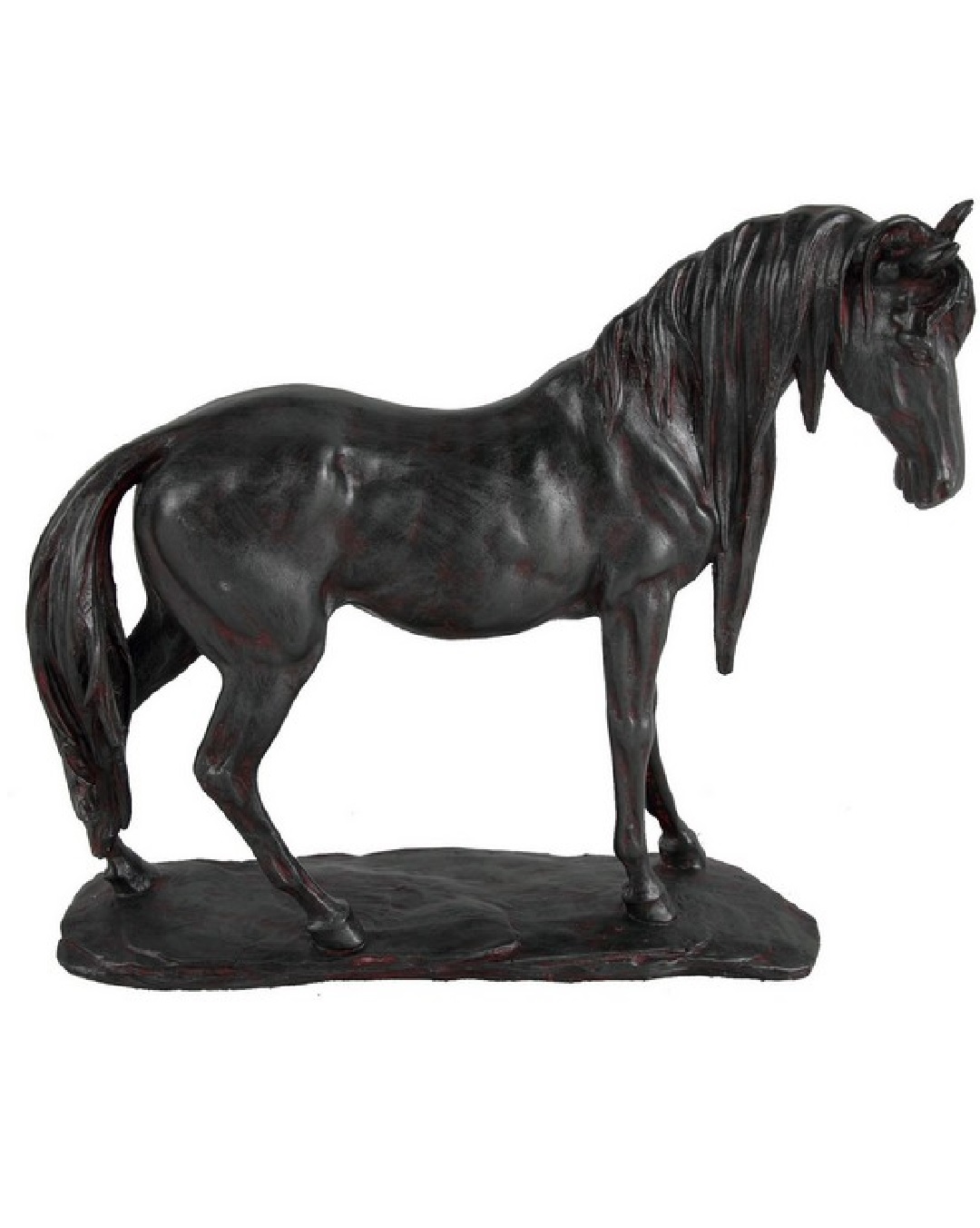 Black horse sculpture