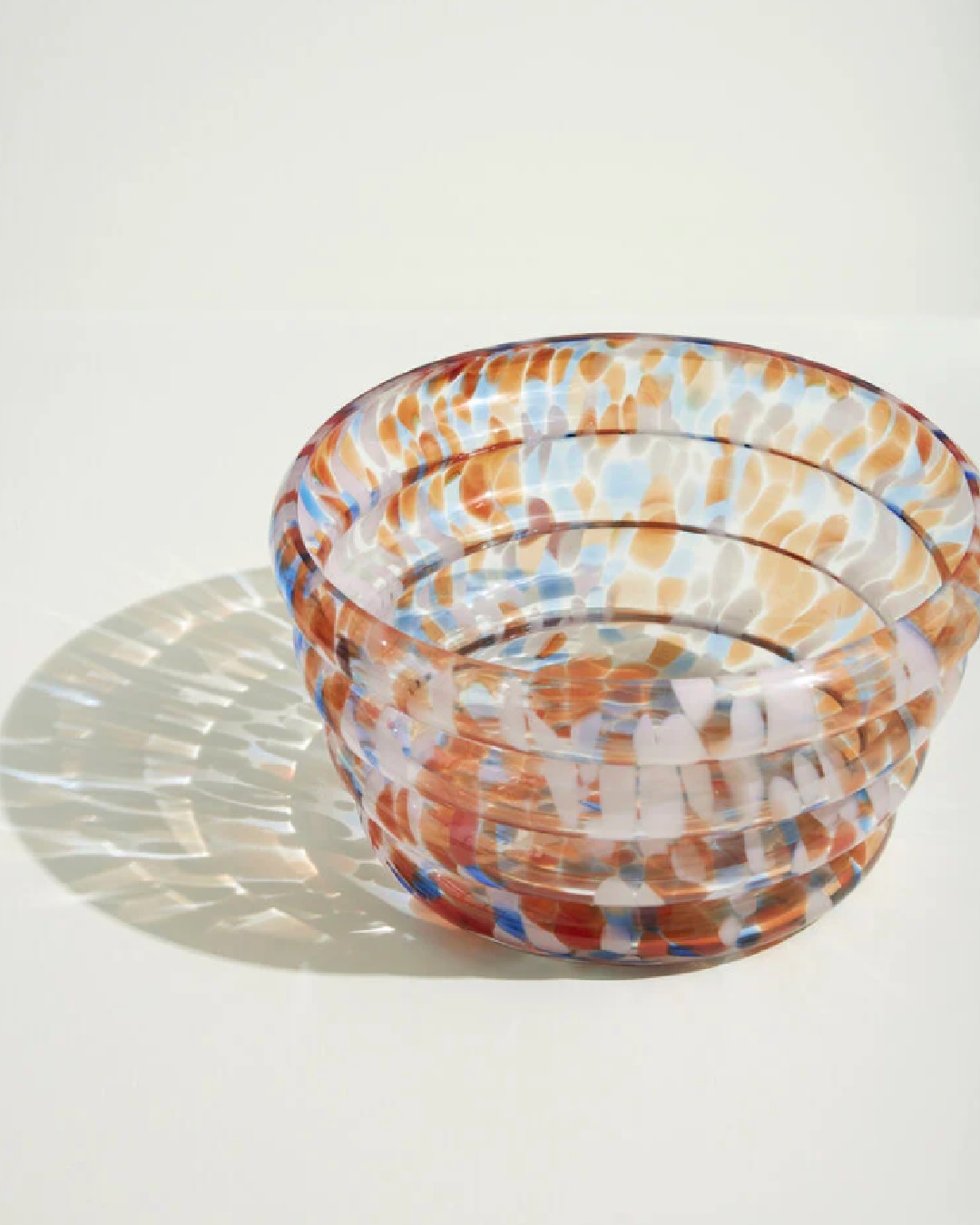 Blaze glass bowl in multi colours