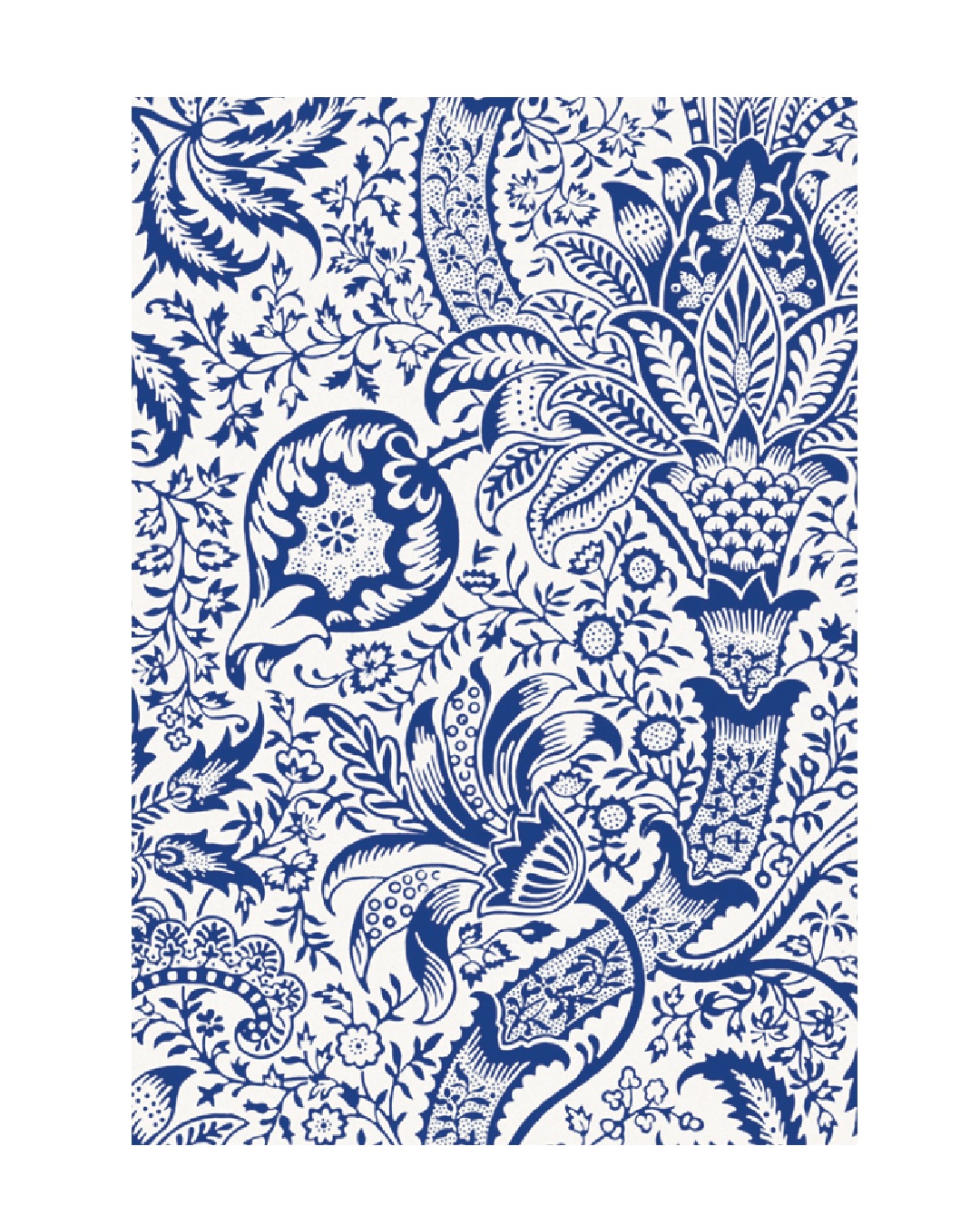 Blue floral note card