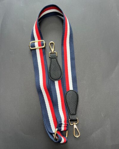 Fabric Bag Strap Blue White and Red