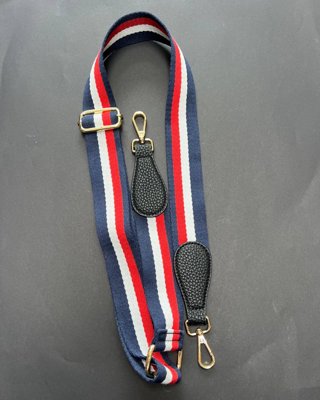 Fabric Bag Strap Blue White and Red