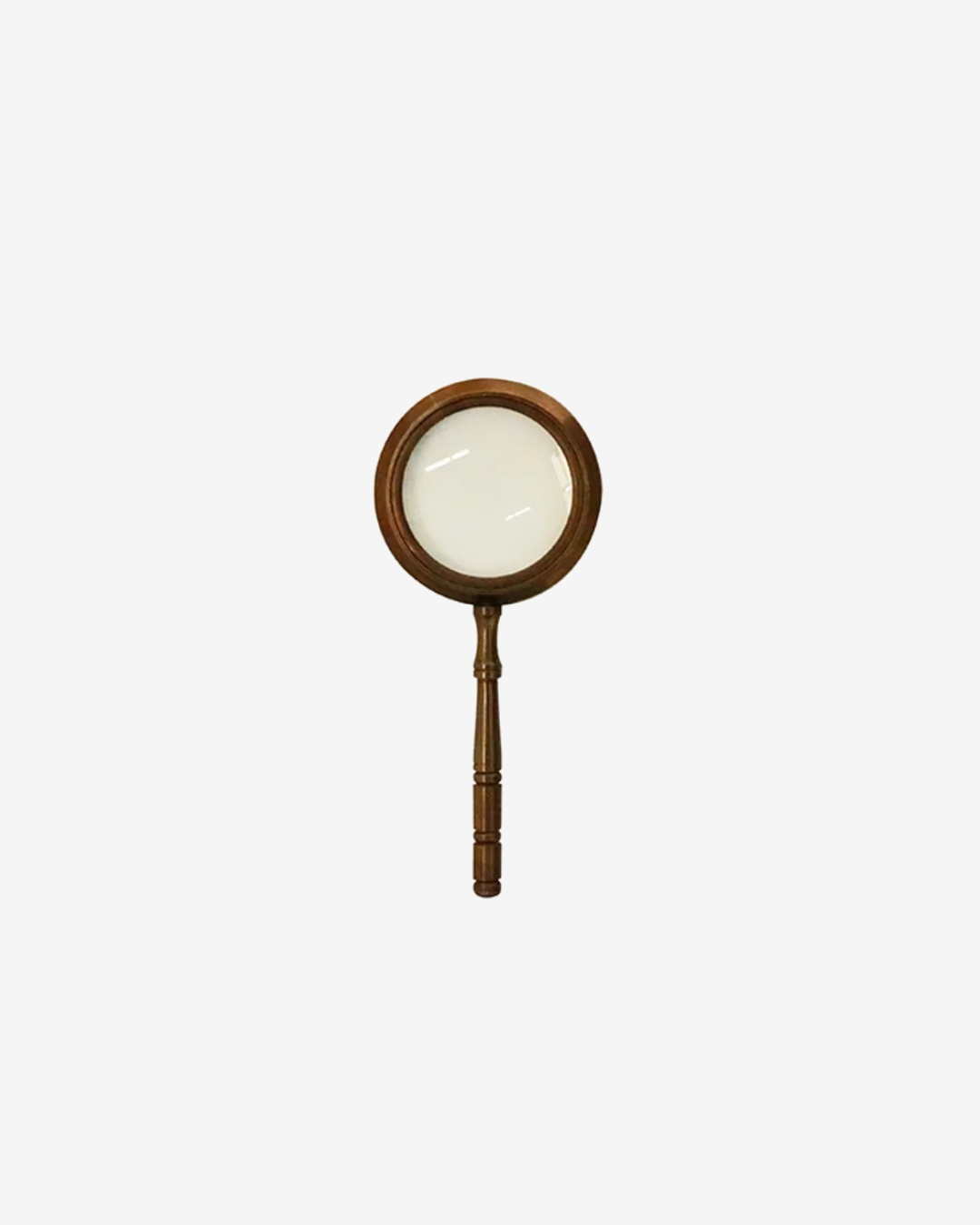 Brass magnifier round with handle