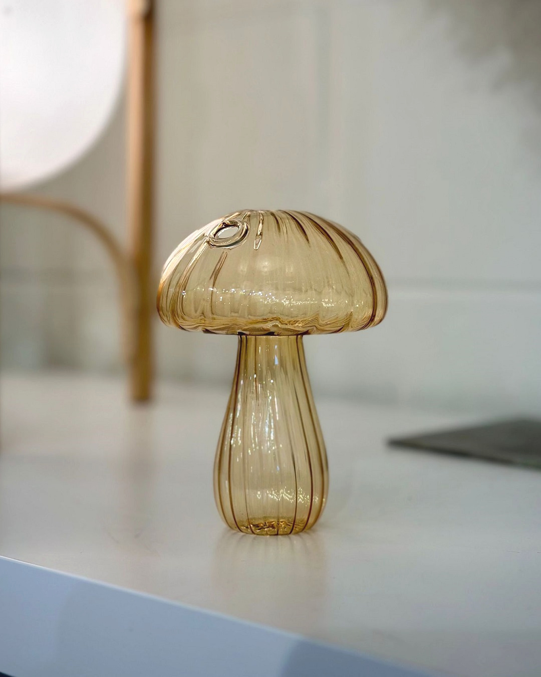 Brown mushroom vase