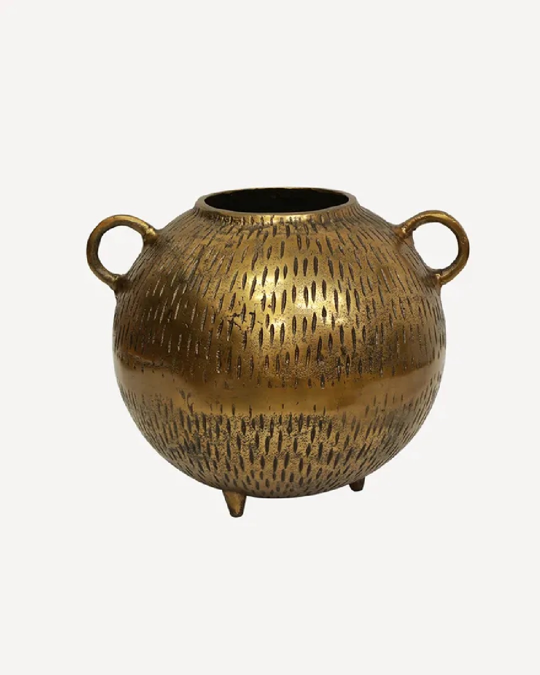Cairo bowl with handles round gold