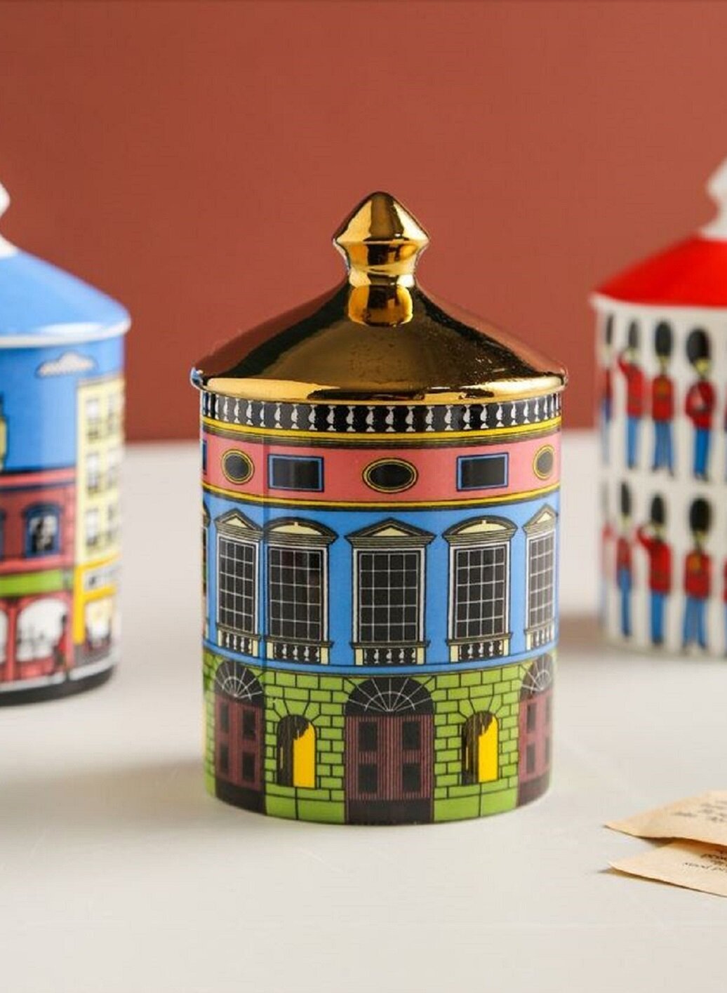 Coloured castle jar