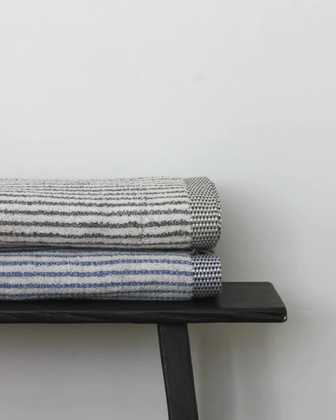 Chambray blue stripe towel