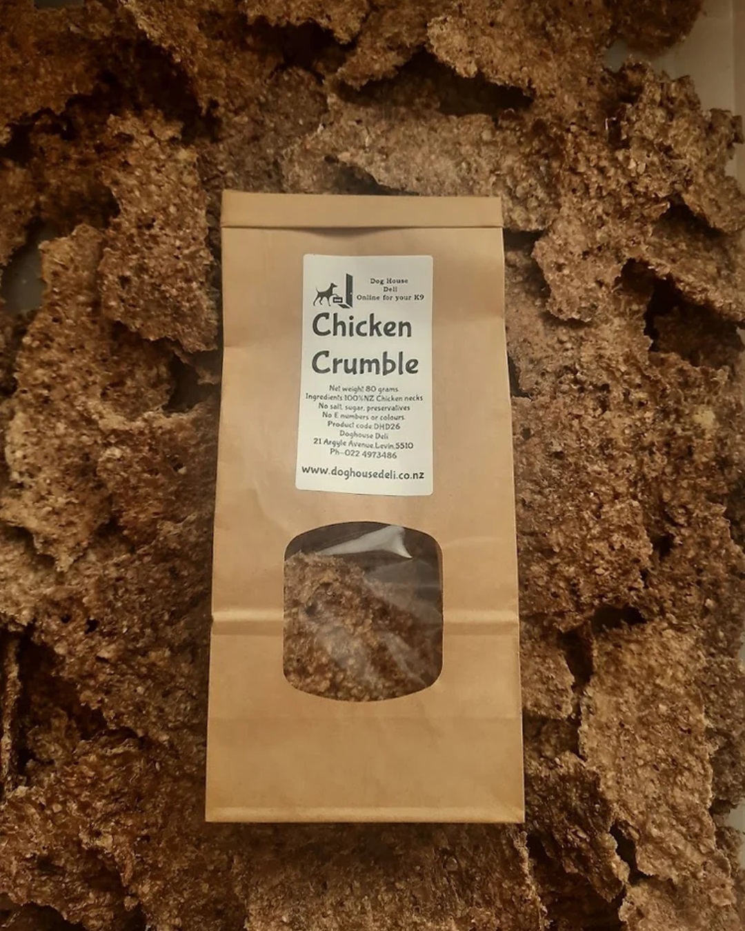 Chicken crumble dog treats