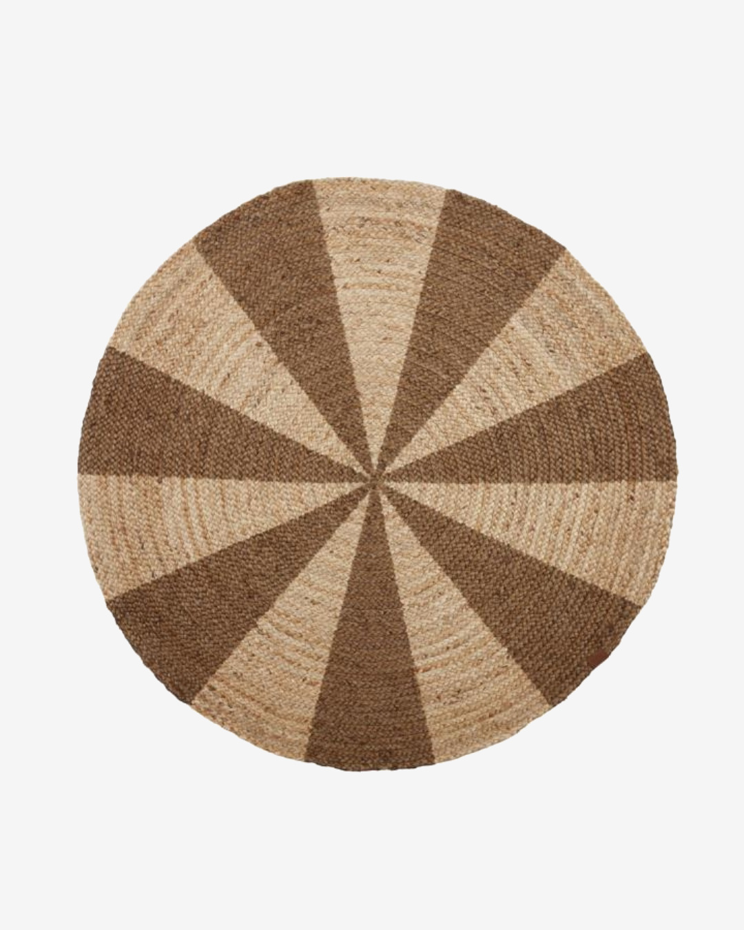 Round natural jute rug