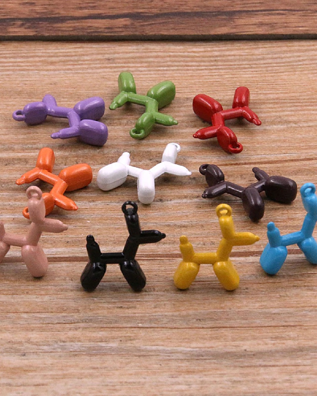Coloured dog charms