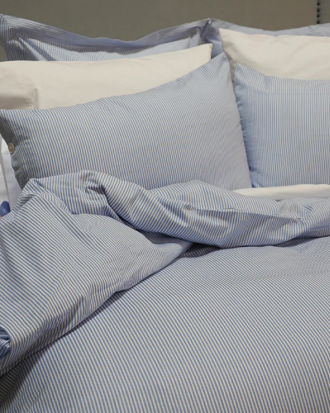 Blue stripe bedding