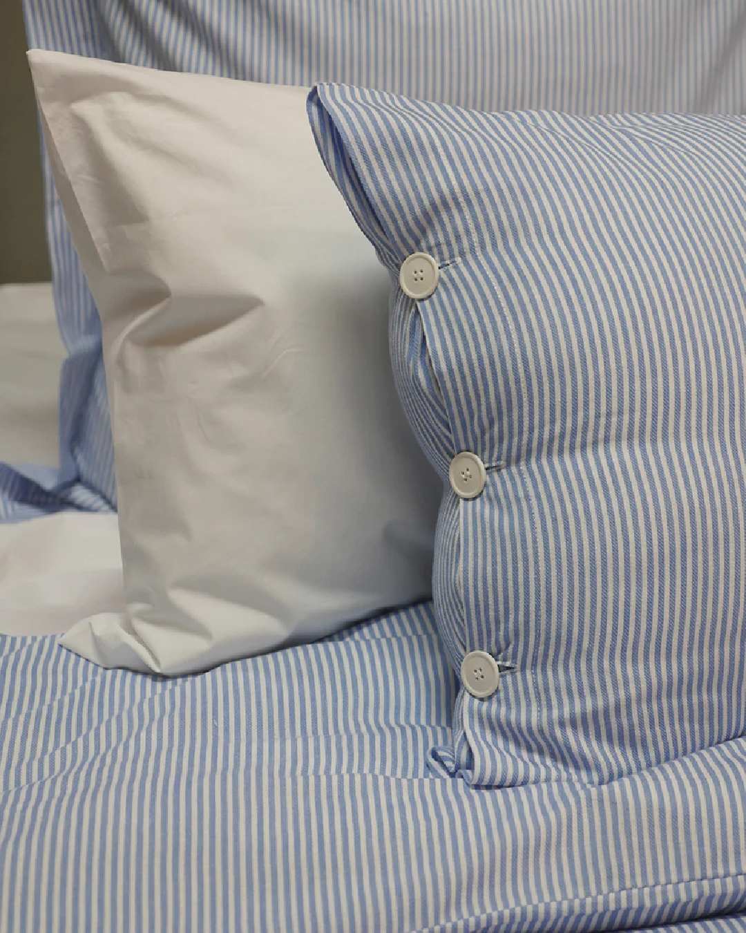 Blue stripe bedding