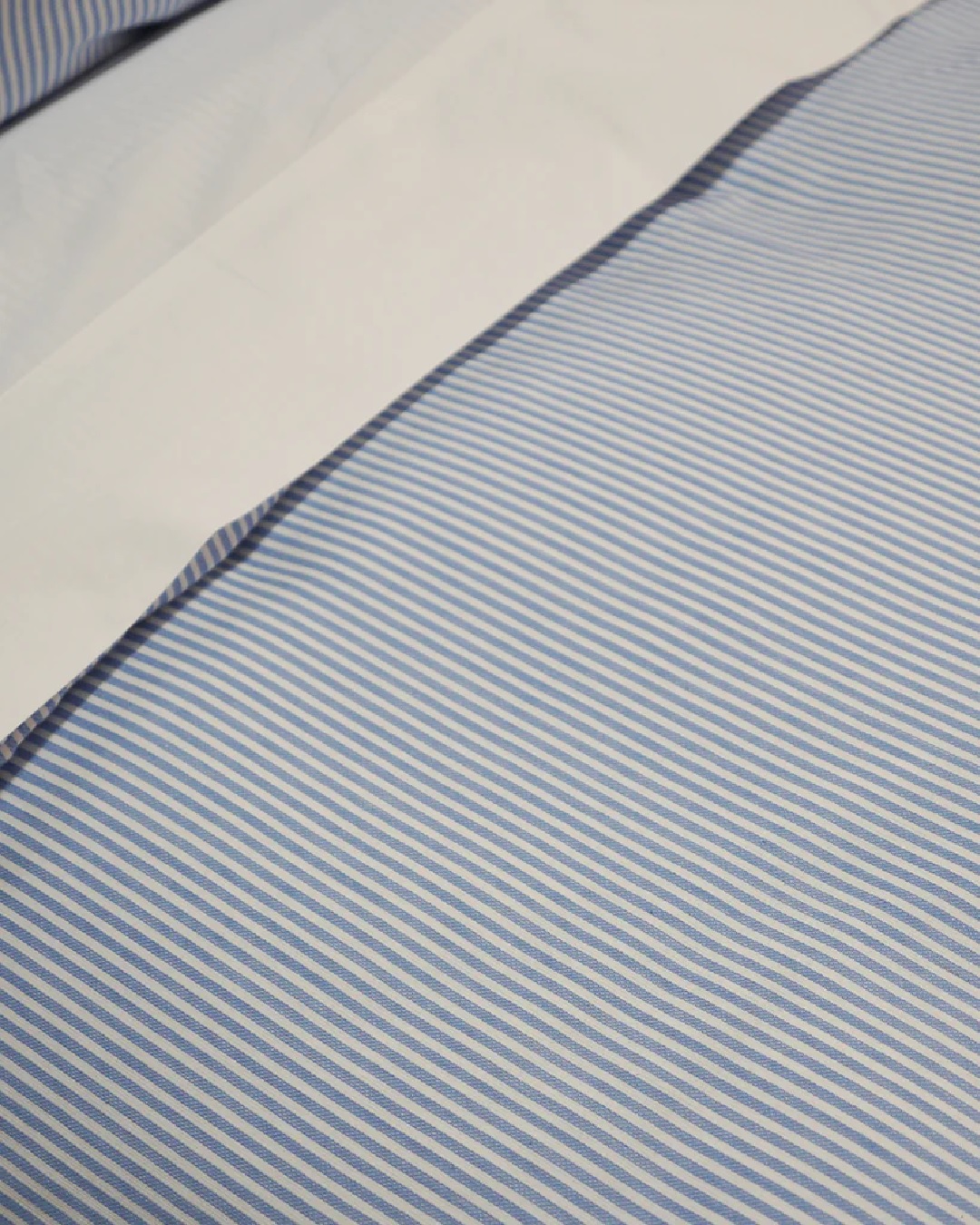 Blue stripe bedding