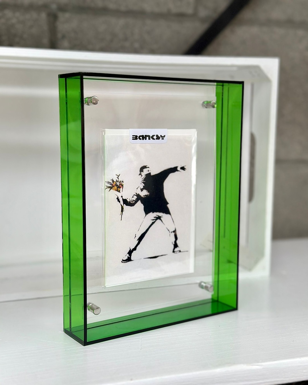 Green and clear photo frame