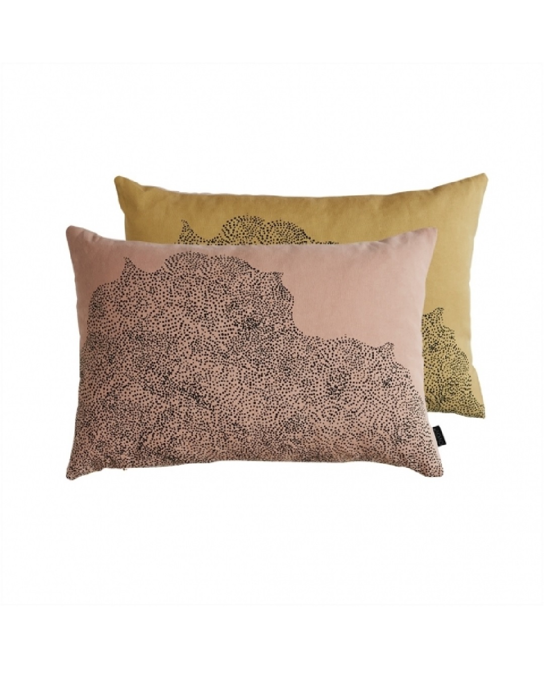 Dream dot rose and curry coloured cushion