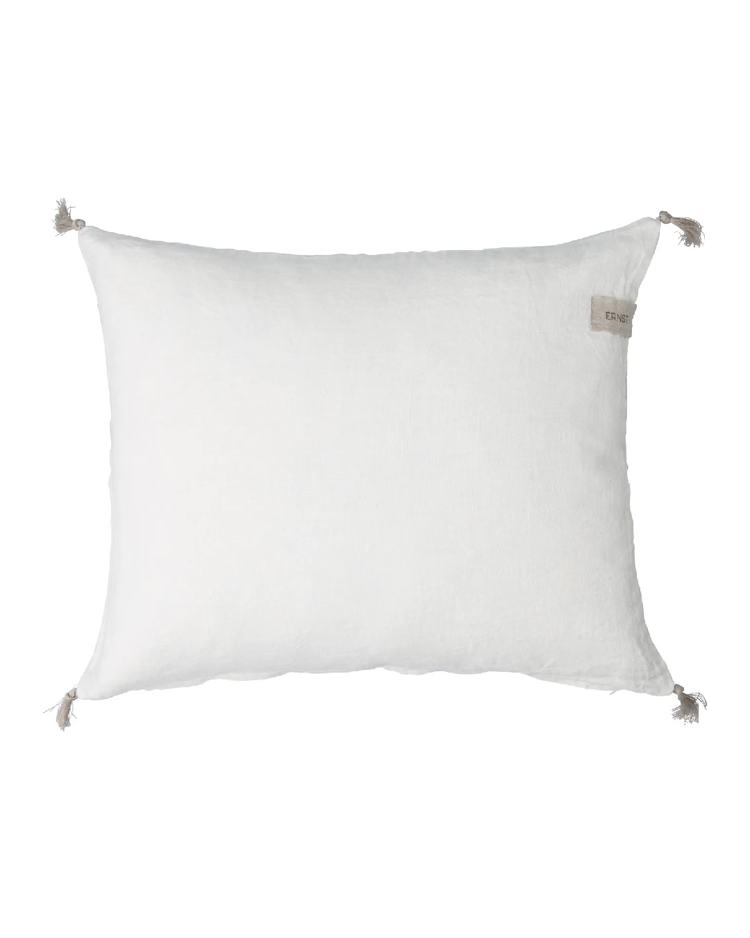 Ernst cushion cover in white with tassels