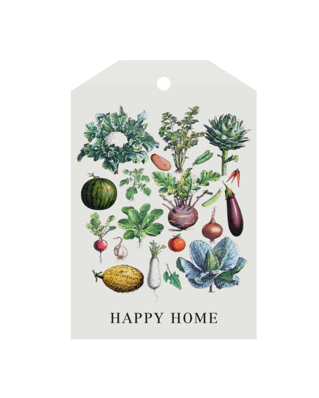 Gift tag with vegetables