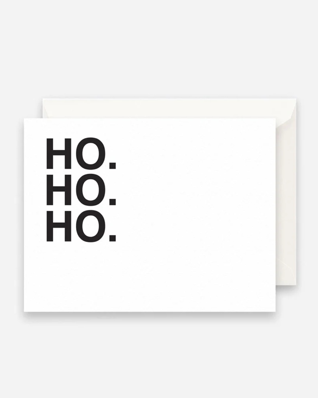 Card white with black ho ho ho text