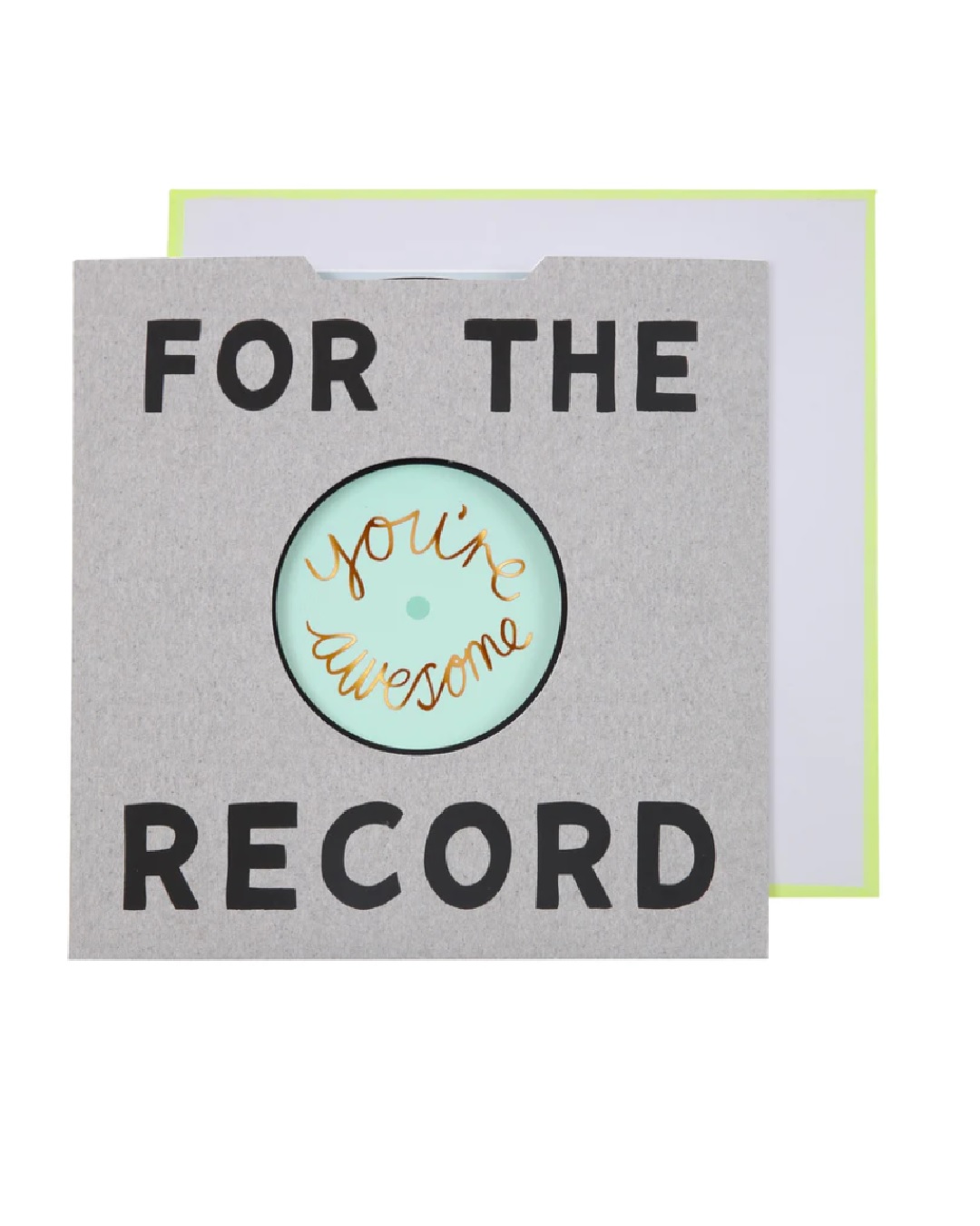 For the record card