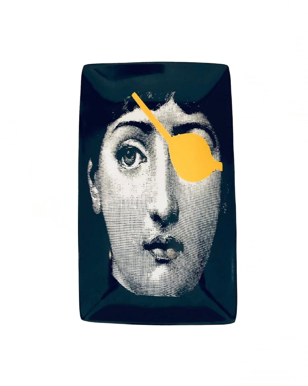 Fornasetti replica eye patch rectangle plate