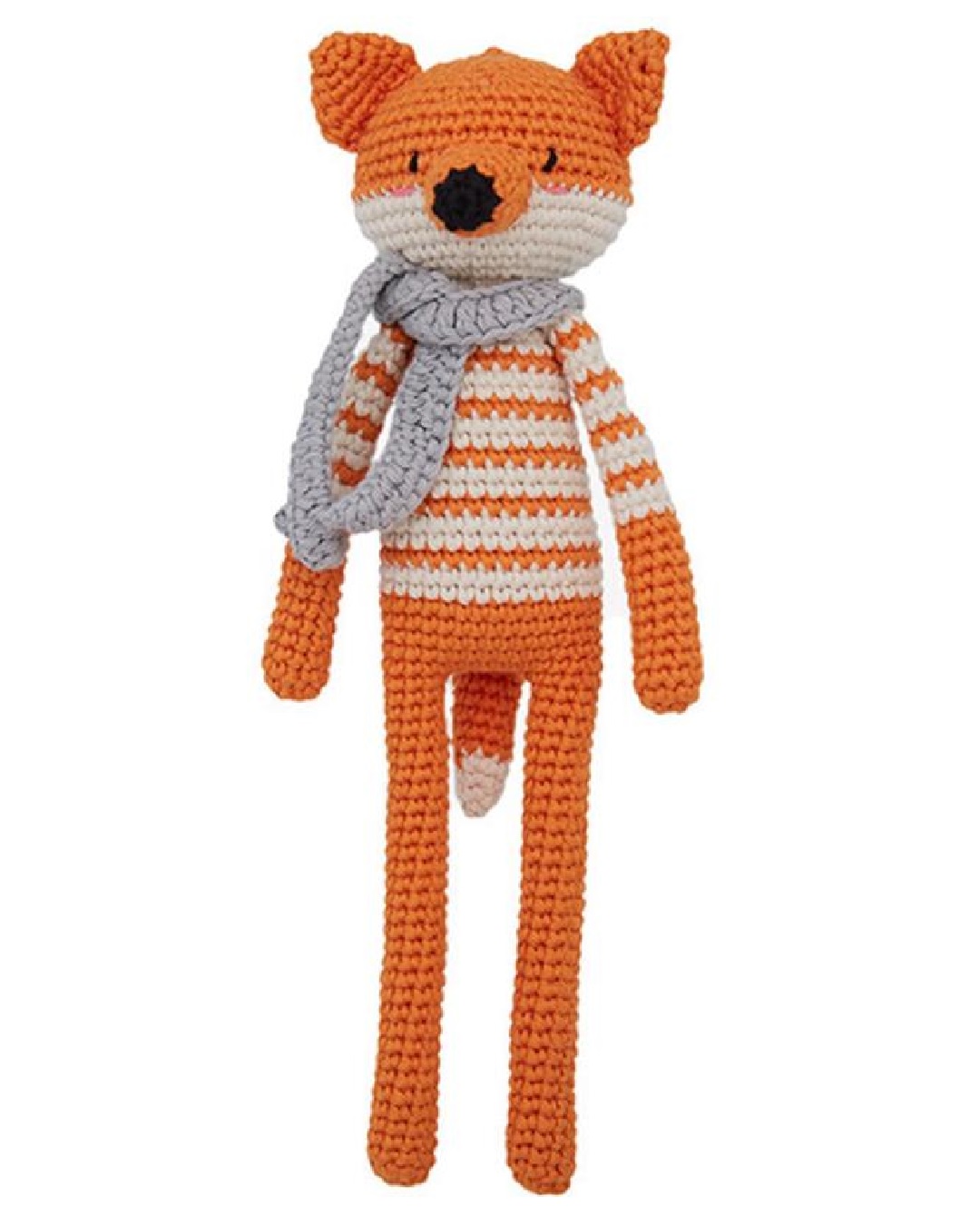 Crocheted fox soft toy