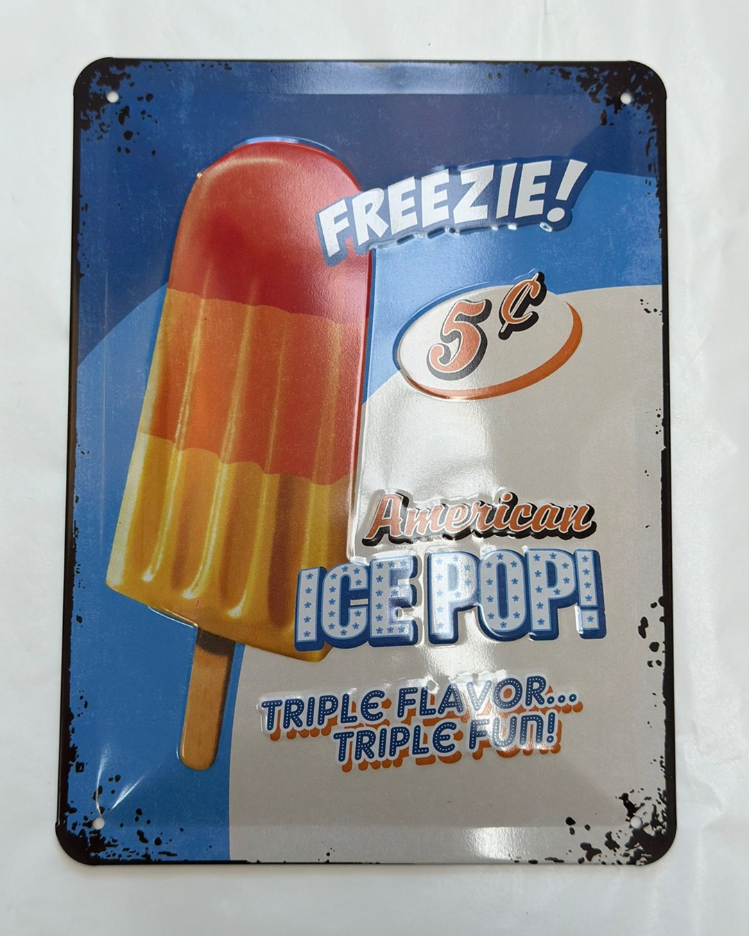 Metal Freezie American Ice Pop Sign