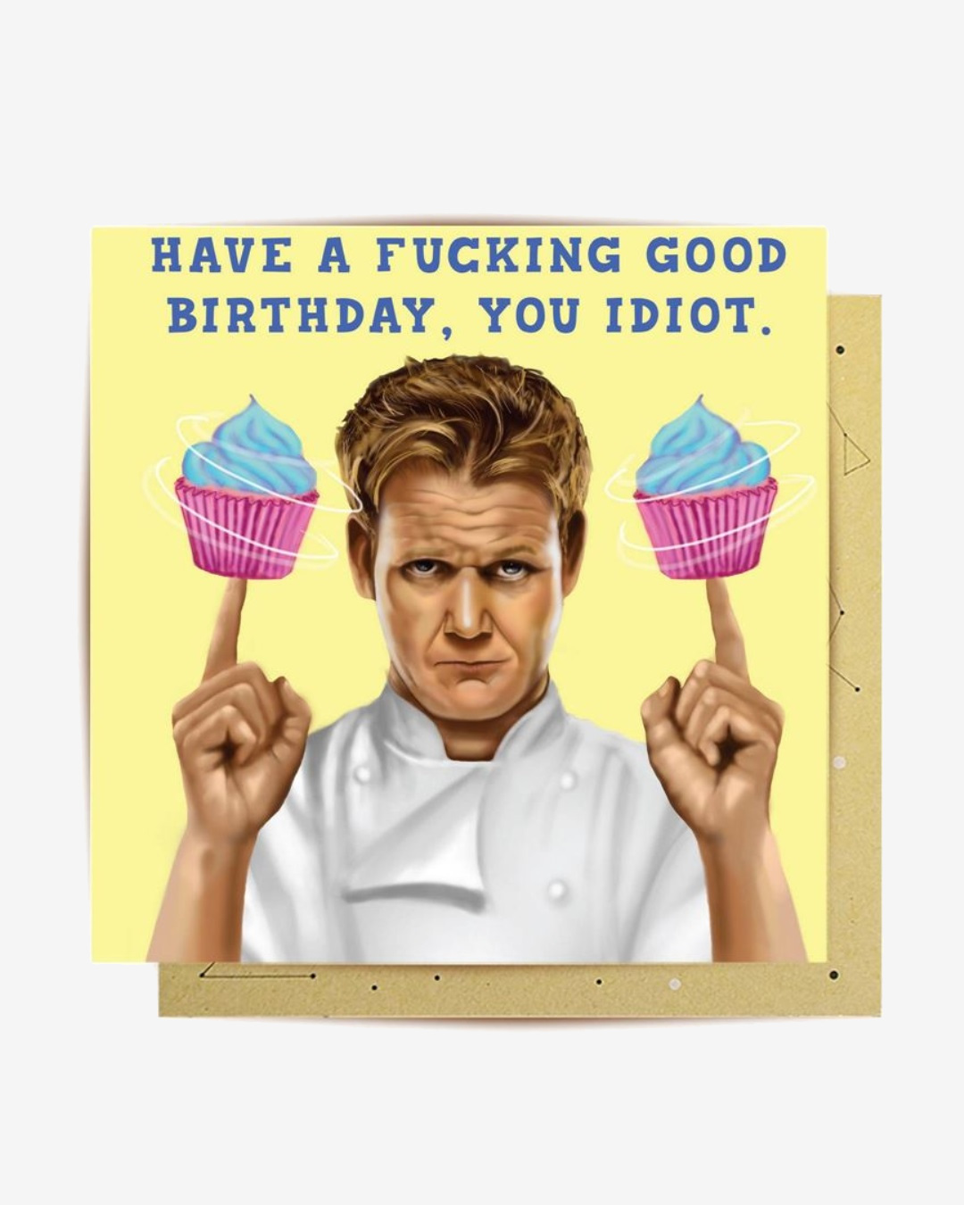 Gordon Ramsey cupcake card