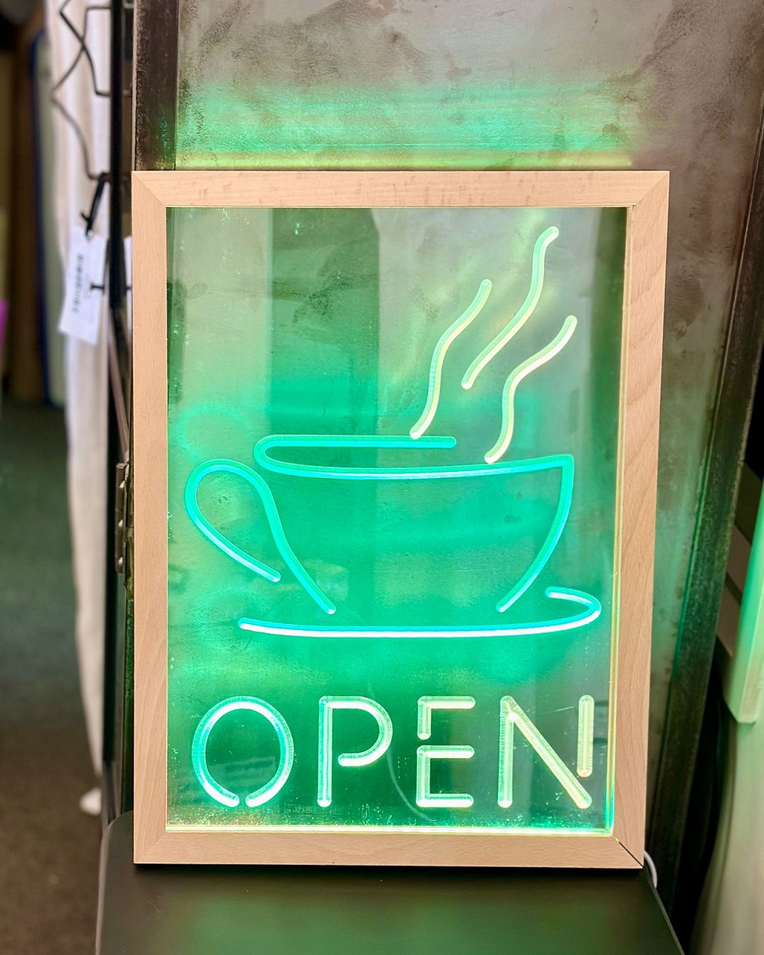 Open Sign Green