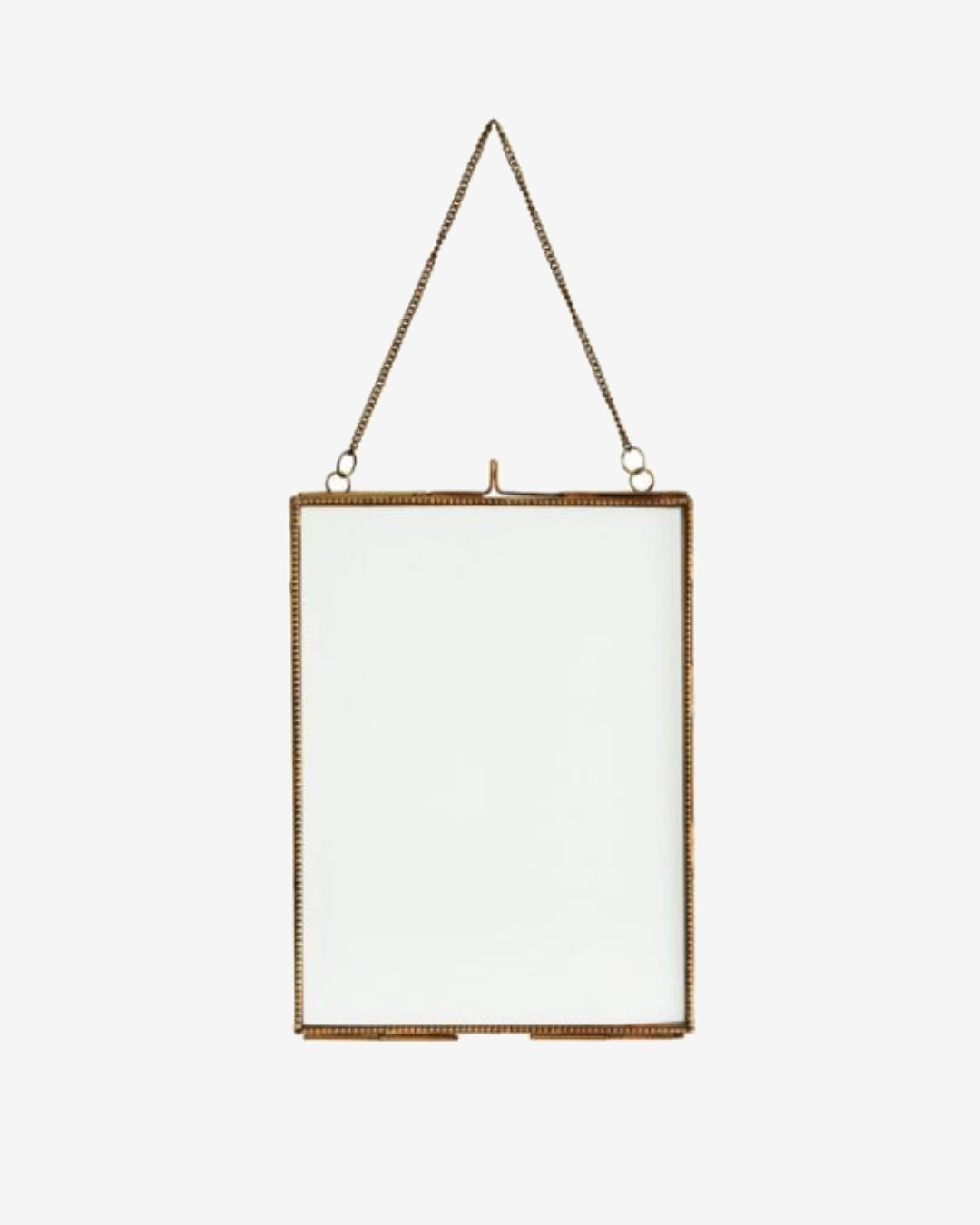Hanging brass and gold photo frame