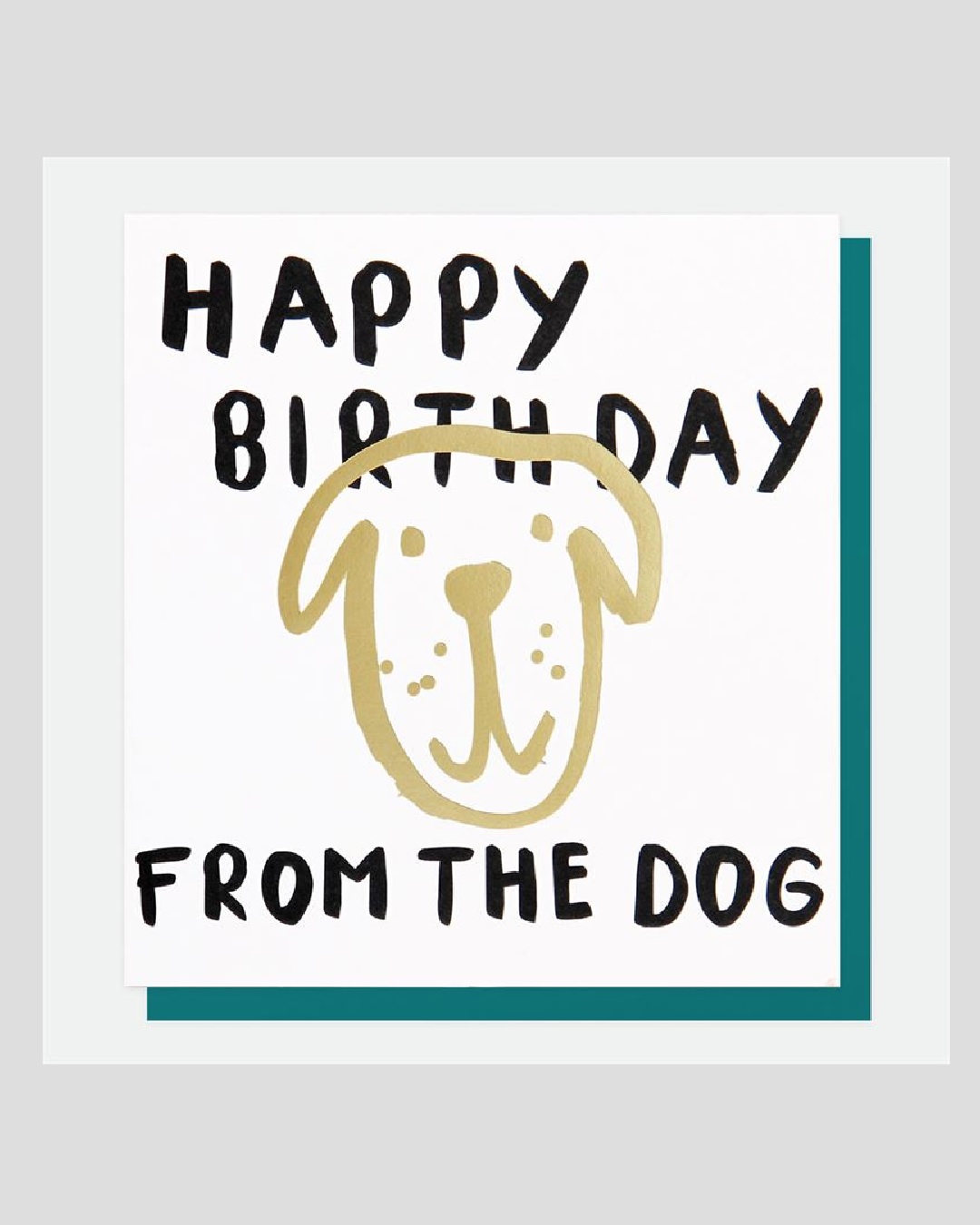 Happy birthday from dog card
