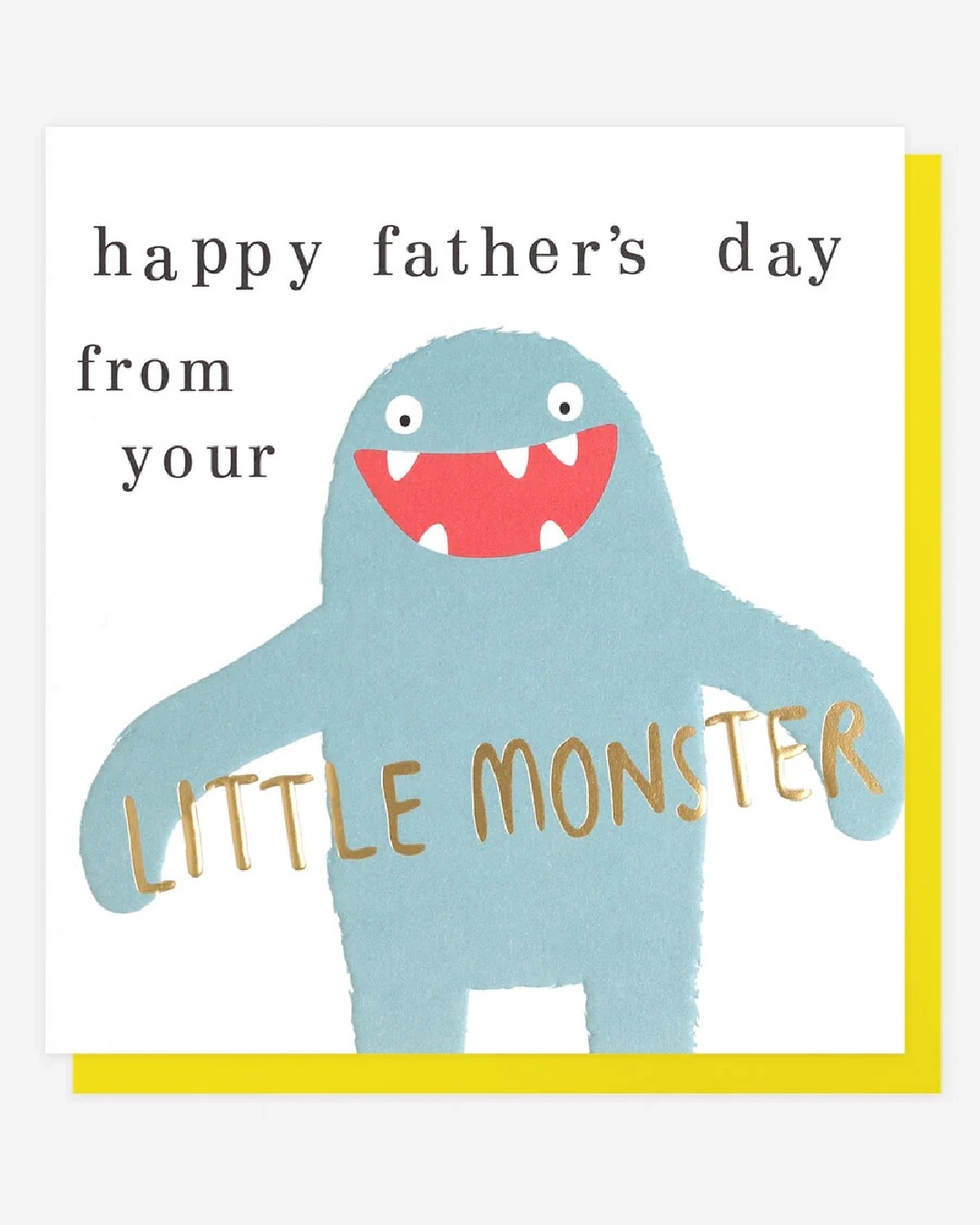 card with monster on for dad