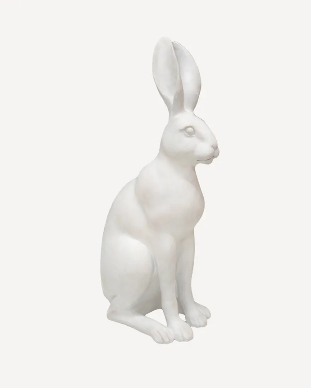 Harold the hare white resin statue